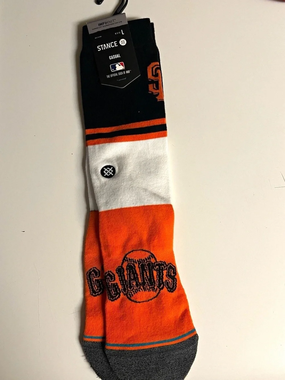 Stance Giants Crew Socks - Black/White/Orange